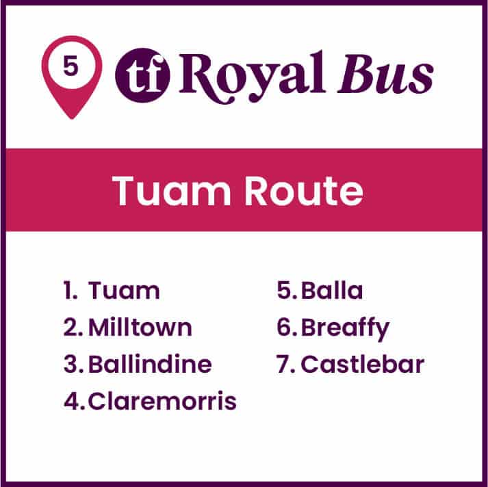 tuam bus route